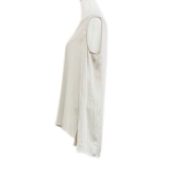 Eileen Fisher Silk Georgette Crepe Long Sleeveless Shell Tank Grey sz Small. - Picture 3 of 9